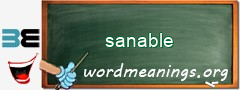 WordMeaning blackboard for sanable